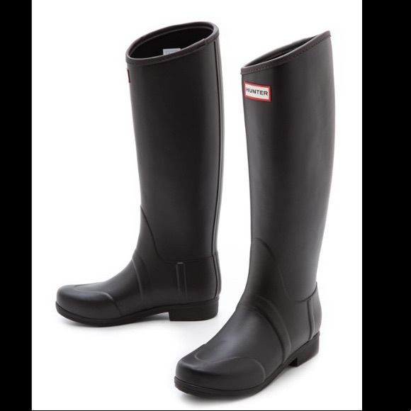 Hunter Shoes Hunter Regent Matte Black Equestrian Riding Boot Style